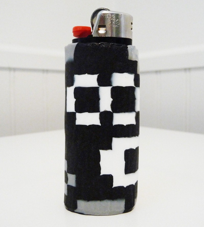 Mario Bros. 2 Snifit Perler Bead LIGHTER CASE - shy guy