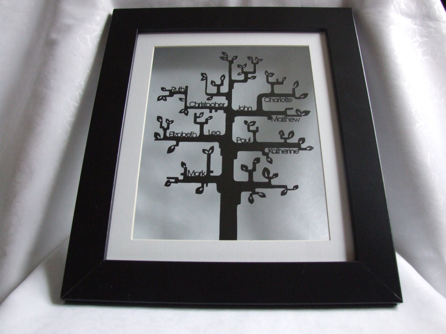 Personalised Family Tree Hand Cut Papercut