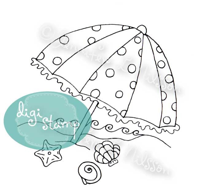 Digital Stamp - Beach Day - digistamp