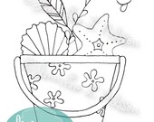 Digital Stamp - Shell Bucket - digistamp