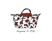 Longchamp Le Pliage- 8x10 Illustration Print