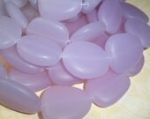 Purple Sea Glass 20-25mm Irregular Matte LILAC (6)