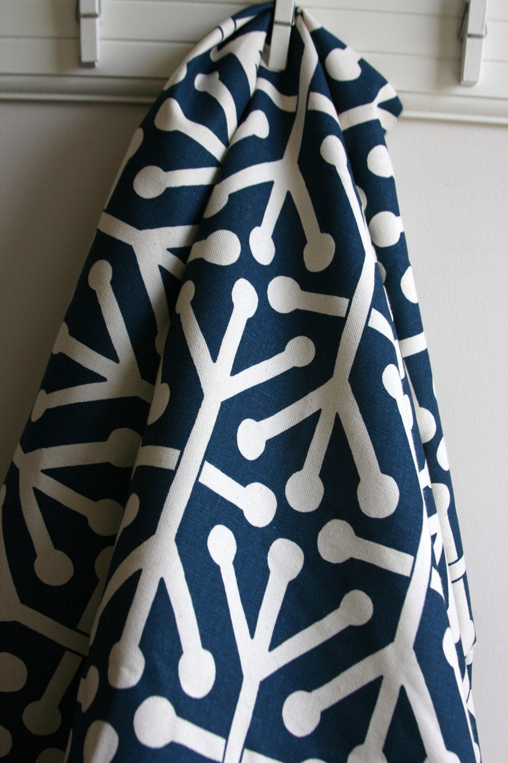 Aruba Feliz in Blue / Natural Home Decor Weight Fabric from Premier Prints - ONE YARD