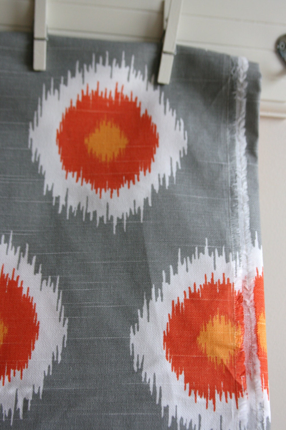 Ikat Domino in Chili Pepper -Home Decor Weight Fabric from Premier Prints - ONE YARD