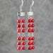 Drop earrings coral long dangle red for women fashion
