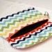Chevron Clutch Colorful Rainbow with detachable wrist strap
