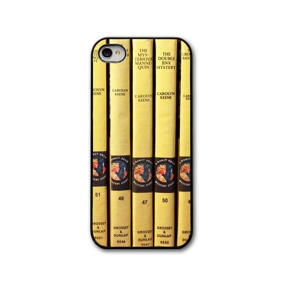 Nancy Drew, iPhone 5 4 4s Case, iPhone 4 Case, Nancy Drew, Vintage Childrens Books, Yellow Black Childhood Nostalgia, iPhone 5 Case