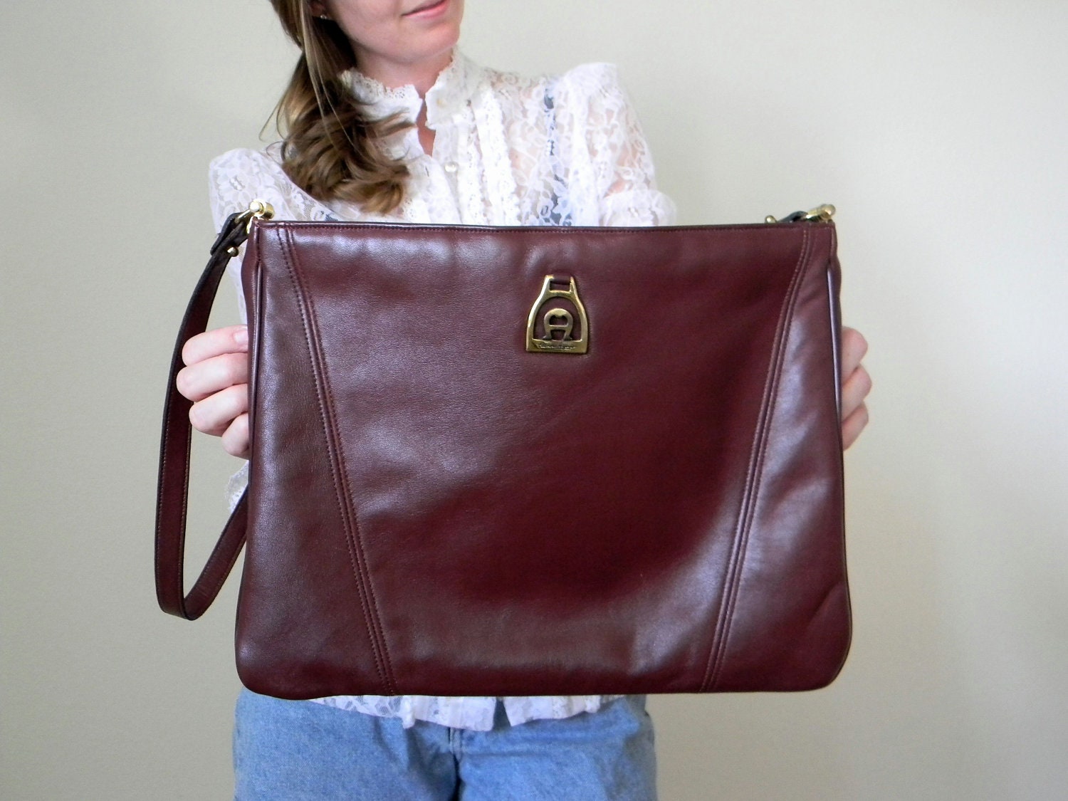 Vintage Purse by Etienne Aigner Burgundy Maroon