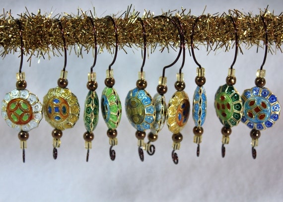 Beaded Ornament Hangers, Set of 10