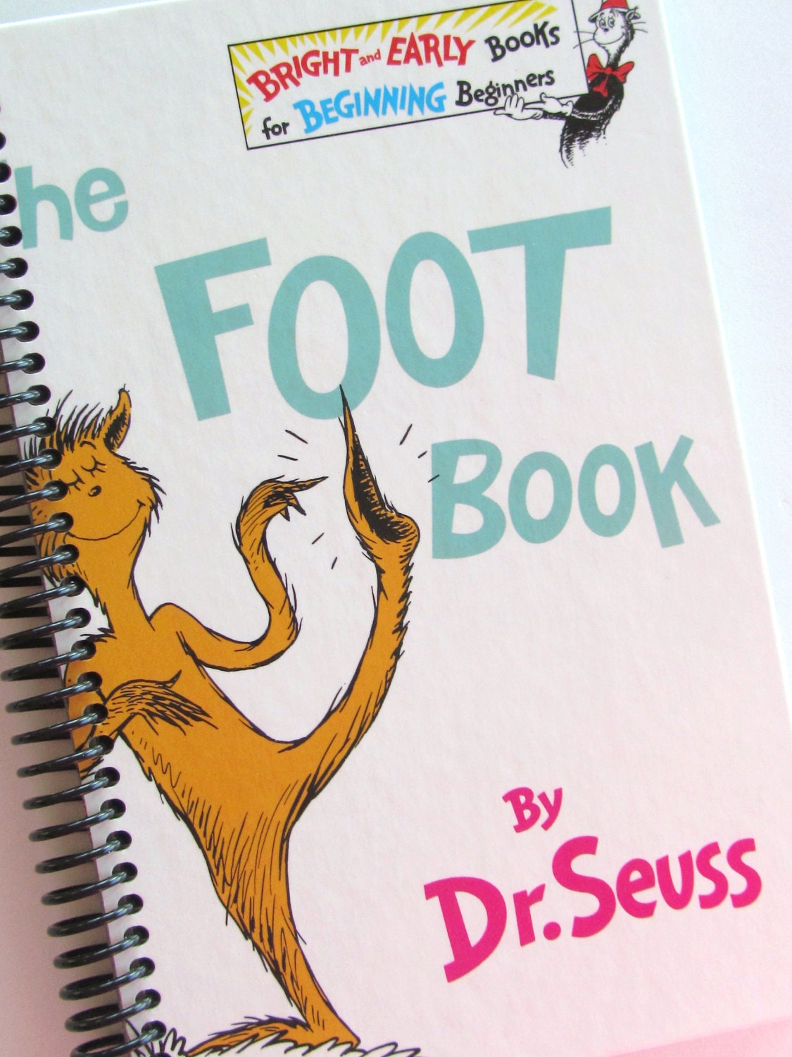 SEUSS  Journal Notebook The FOOT BOOK Upcycled
