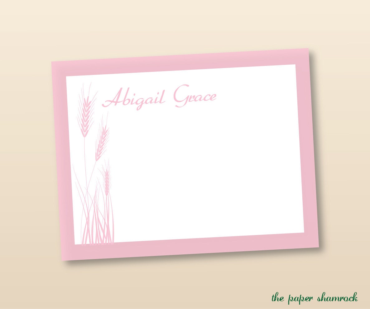 Wheat Thank you Cards, Thank you Card for First Communion Personalized Thank you Card Il_570xn