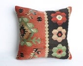 Yuner/Turks Handmade Kilim Pillow Case Flovery pillow,Decorative Pillow,  - 16x16