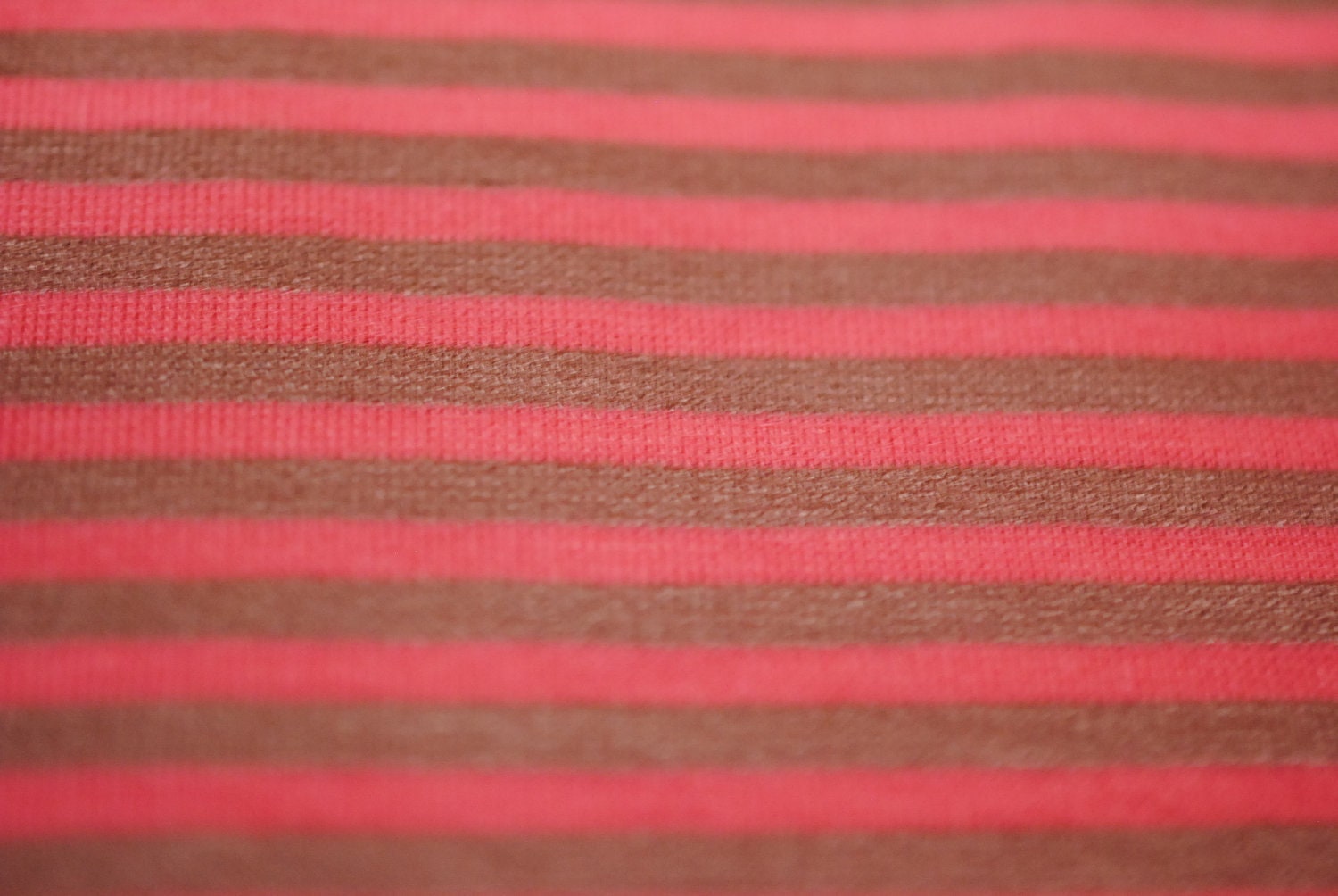 Coral/Brown Striped Rayon Knit