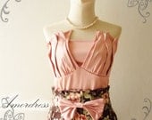 Dress Flower Party Prom Wedding Cocktail Dress Tea Dress Pink Princess's Party...-Size S-M-