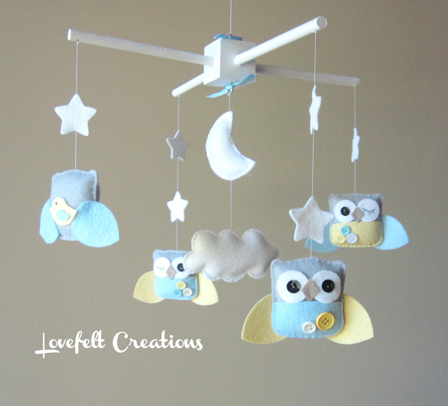 Baby Mobile - Owl Baby Mobile - Mobile Owls - Nursery Mobile - You can pick your colors :)