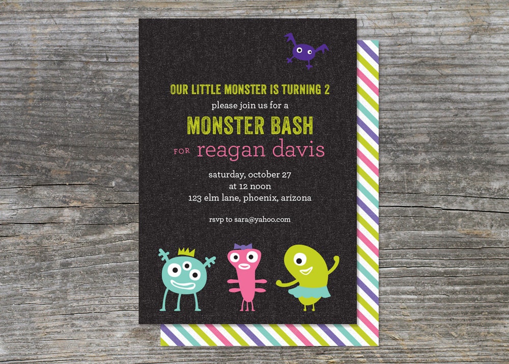 Birthday Invitation, Little Monster Mash (15)