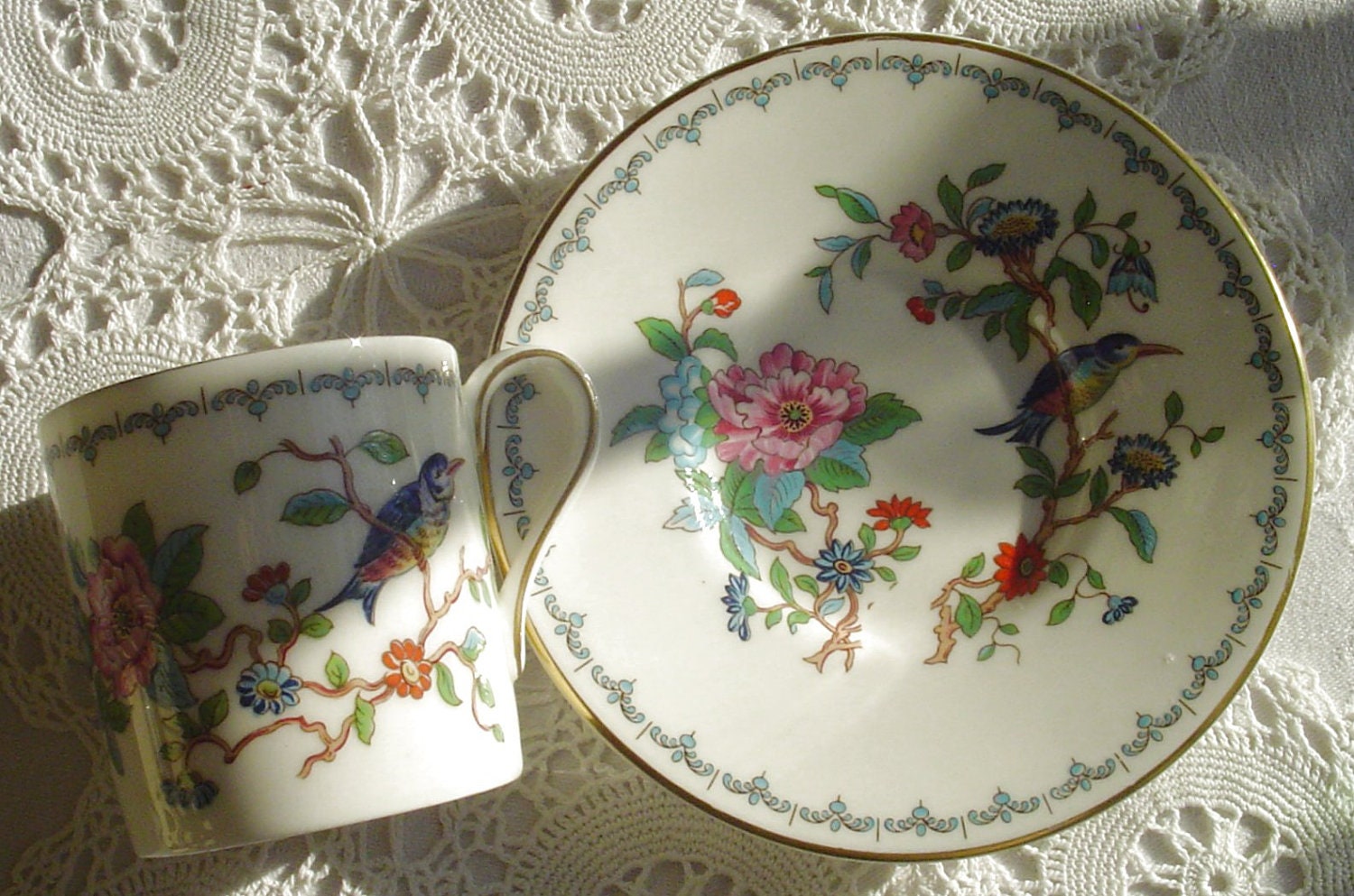 PEMBROKE - Demitasse, Demi-Cup & Saucer - Tea Party - Aynsley China - Longton, Stoke-on-Trent, Staffordshire, England