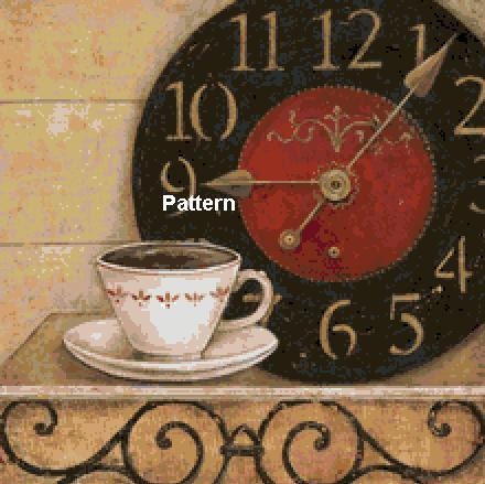Coffee time N1. Counted Cross Stitch Pattern. PDF Files. Free shipping. - PatternsAndKitsWord