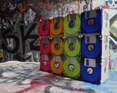 full rainbow floppy disk bag for the eco-chic geek