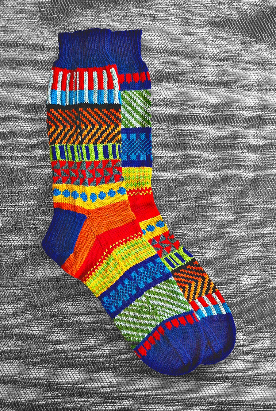 Hand Knit Wool Reversed Socks, Men, Women, Unique Icelandic Original Design, Wearable Art  - Made To Order