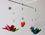 Baby Crib Mobile - Modern Crib Mobile - Baby Mobile - Baby Bird Mobile - Girls Nursery Mobile -Wood Mobile - Mobile - Unique Crib Mobile