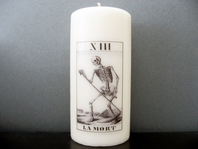 Candle - Death Card - Tarot - White