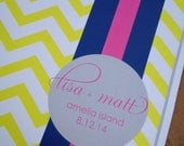 Colorful Custom placemats for rehearsal dinners