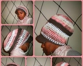 NEFIATU Tam w/ drawstring and brim/ bill - 100% cotton - Made To Order