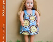 Payton Reversible Doll Dress - PDF Pattern - Doll Size 18 inch