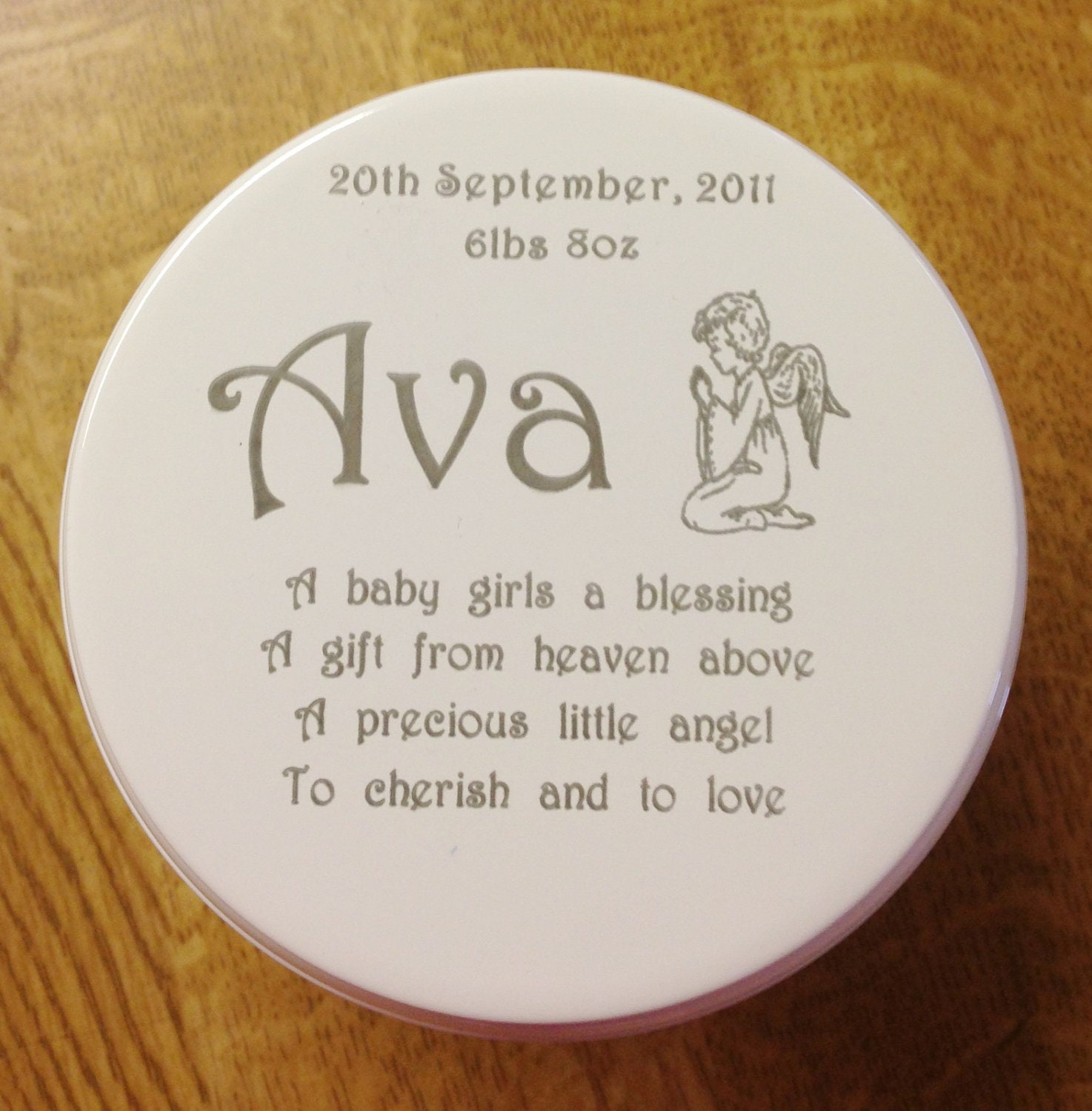 Personalised Keepsake Giftbox for New Baby Girl