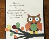 Printable Personalized Thanksgiving Owl Invitation "Look Whooo's Coming to Thanksgiving" Il_170x135