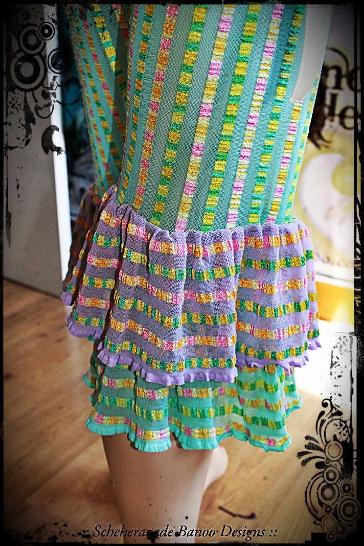 Tribal Belly dance hooping festival wear stretchy pants with ruffles