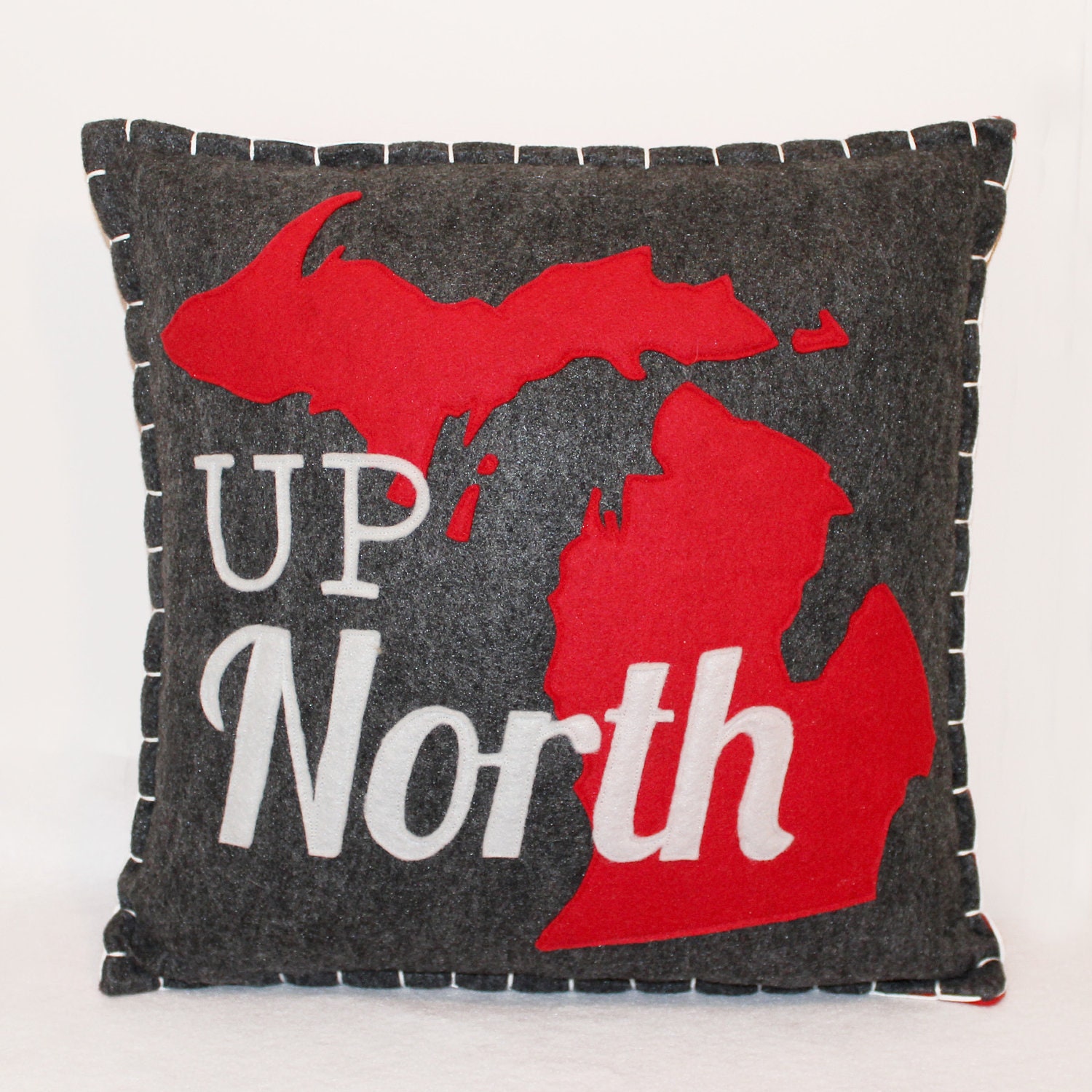 Up North Michigan Eco Felt Pillow