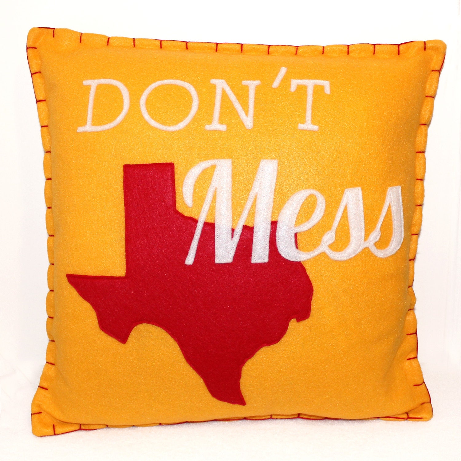 Don't Mess with Texas Eco Felt Pillow