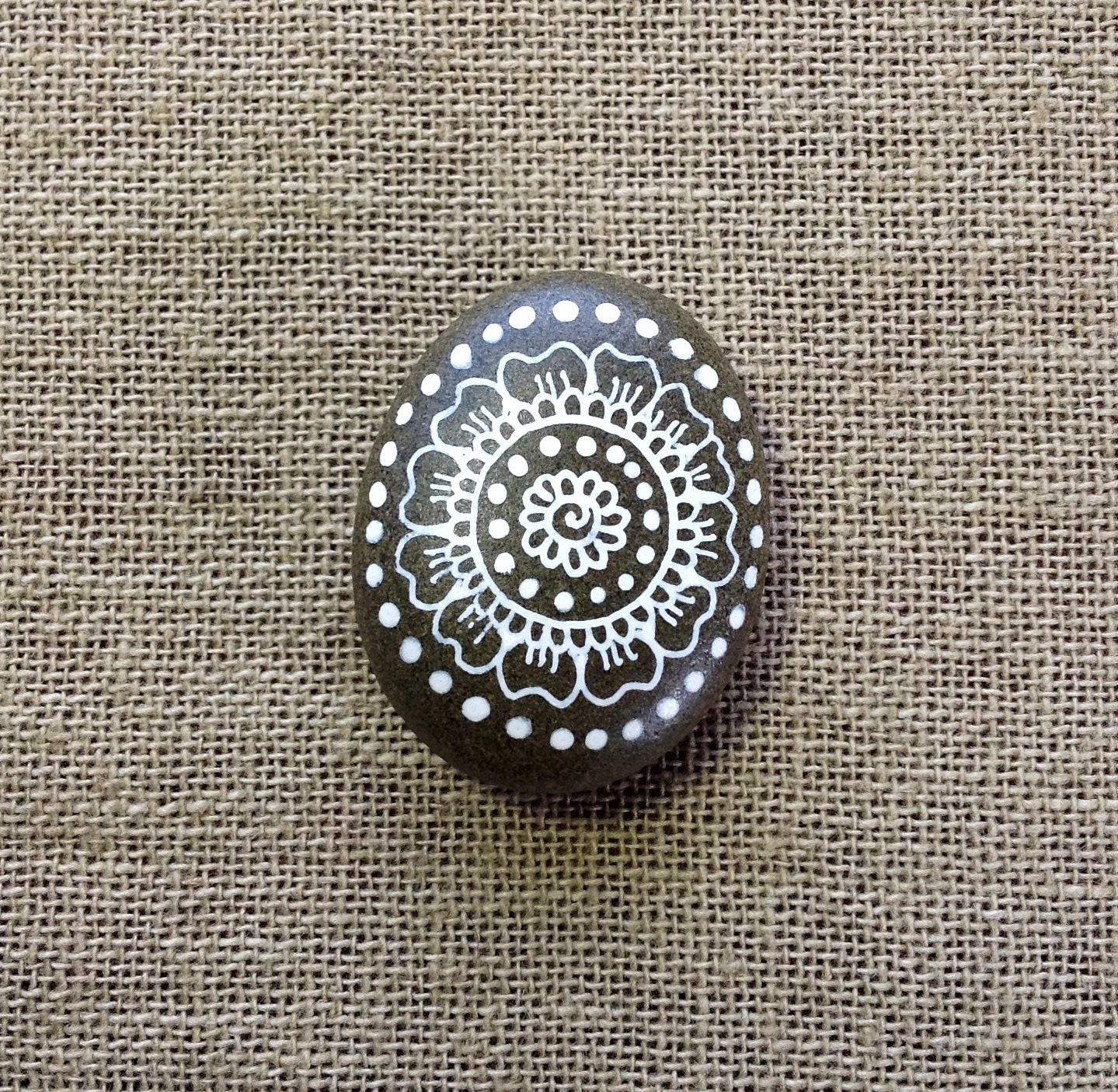 Mandala Painted Pebble