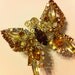D&E Juliana 1960s Vintage Rhinestone Butterfly Brooch