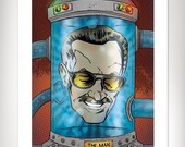 STAN LEE HEAD Comic Book Genius Pop Art Print 11x17 by Rob Osborne