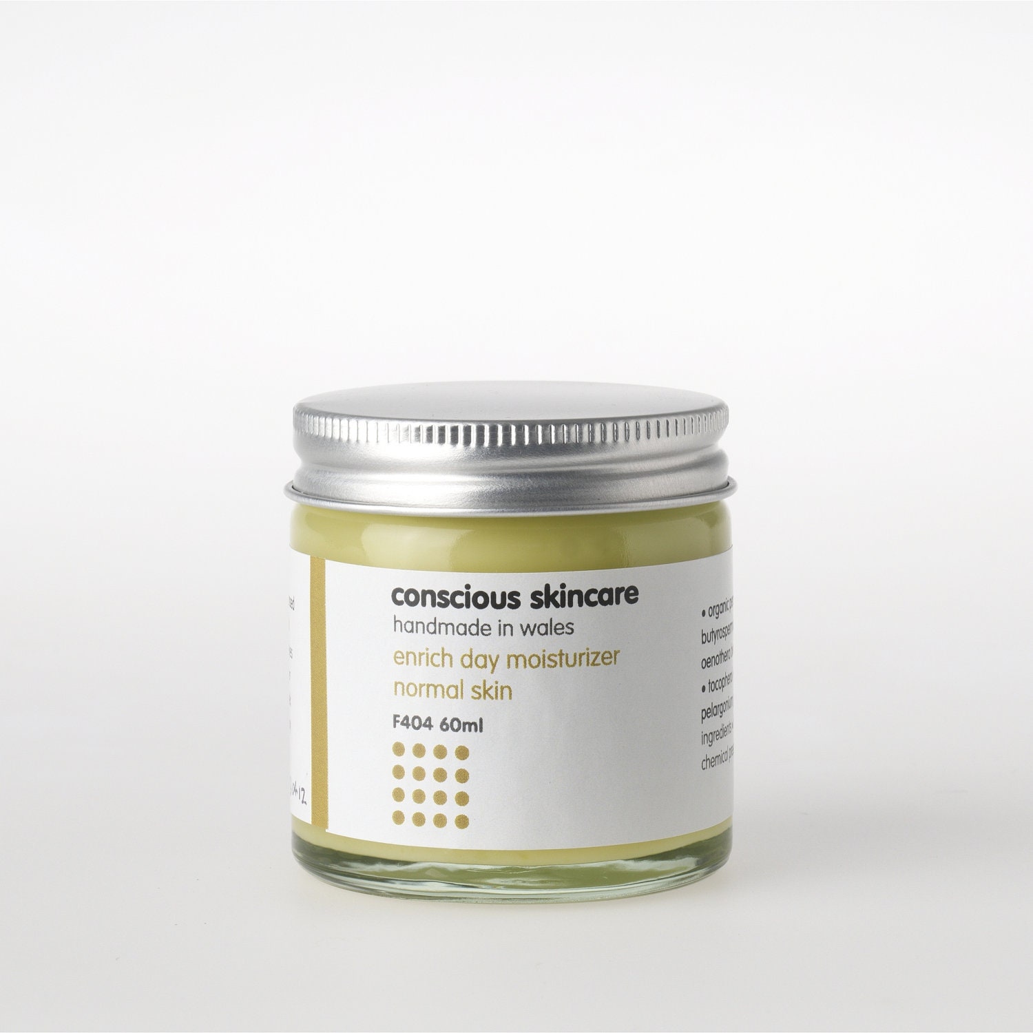 Enrich Organic Face Cream for Normal Skin. 100% Chemical Free. 60ml size. Organic Skincare - Day Cream