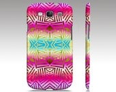 Samsung Galaxy S3 case,SALE and FREE SHIPPING, tribal aztec, tropical batik turquoise yellow pink, in stock and ready to ship
