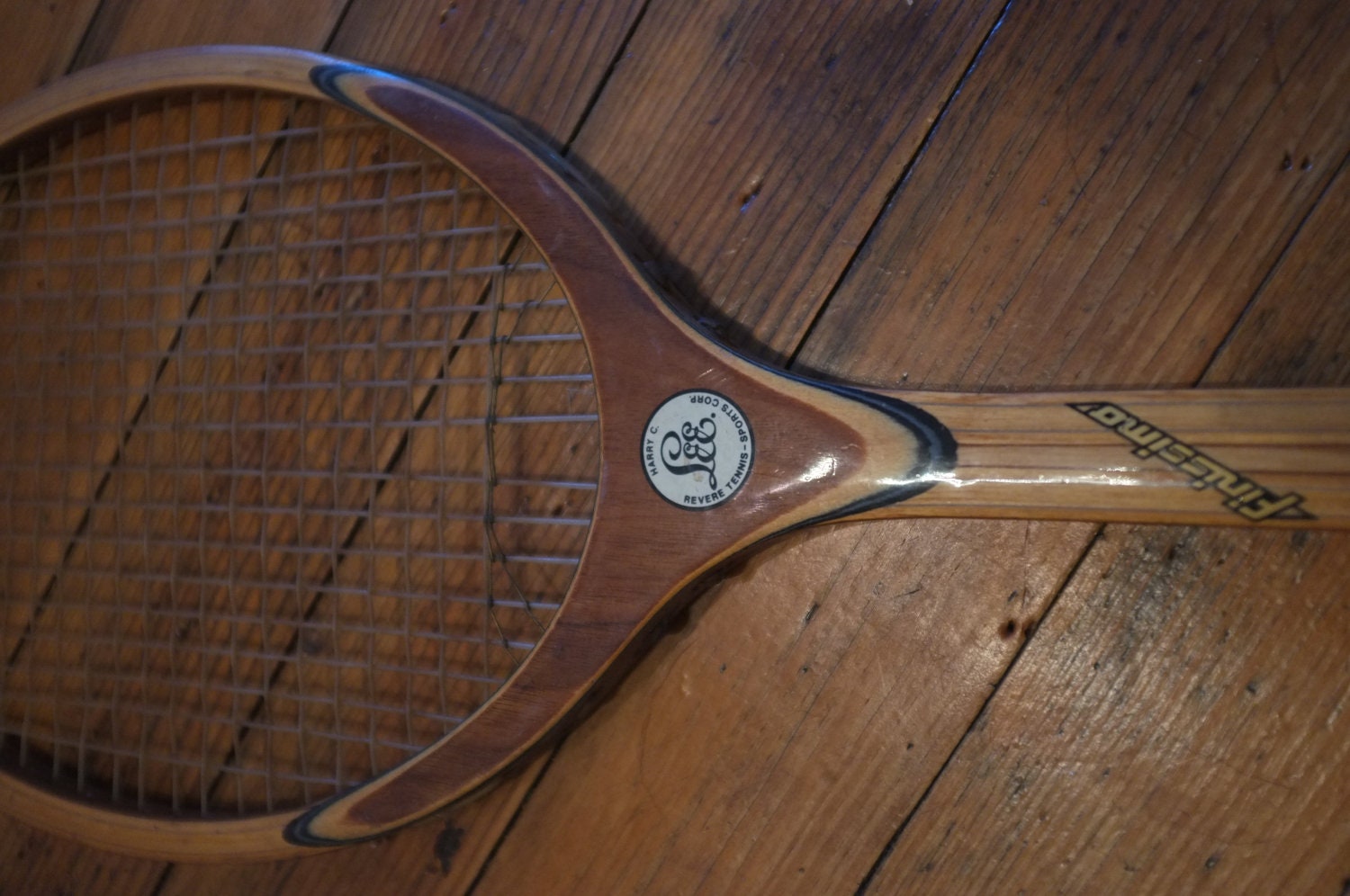 Vintage Handcrafted Harry C. Lee Tennis Racket