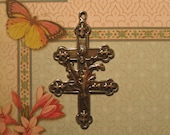 Joan of Arc  Sterling Silver French Cross of Lorraine