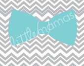 Grey Chevron Bowtie Printable Art: 8x10, Nursery Wall Art, Little Mamas, Chevron Wall Art
