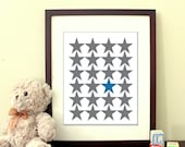 8"x10" Customizable Printable Art - "Star Pop" - Choose your color to "pop" - also available in 5"x7"