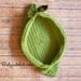 Newborn Pea Pod Crochet Photo Prop With Matching Leaf Headband