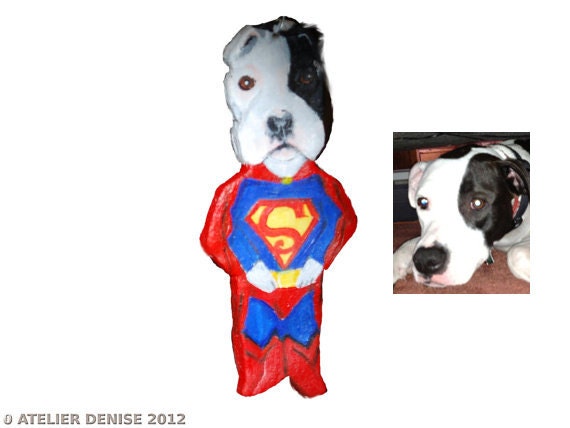 Custom  Personalized Dog Portrait  Ornament
