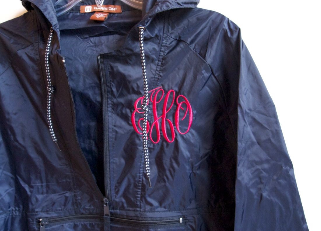 Monogrammed Rain Jacket