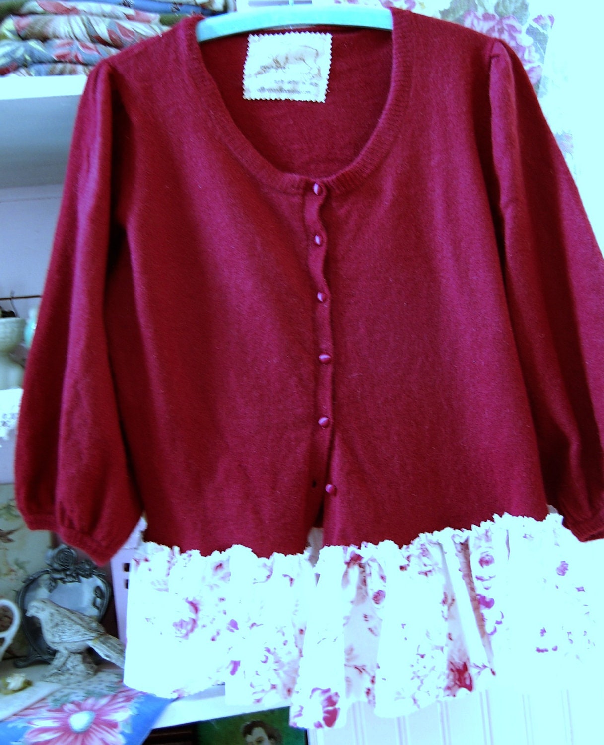 women's cranberry colored sweater