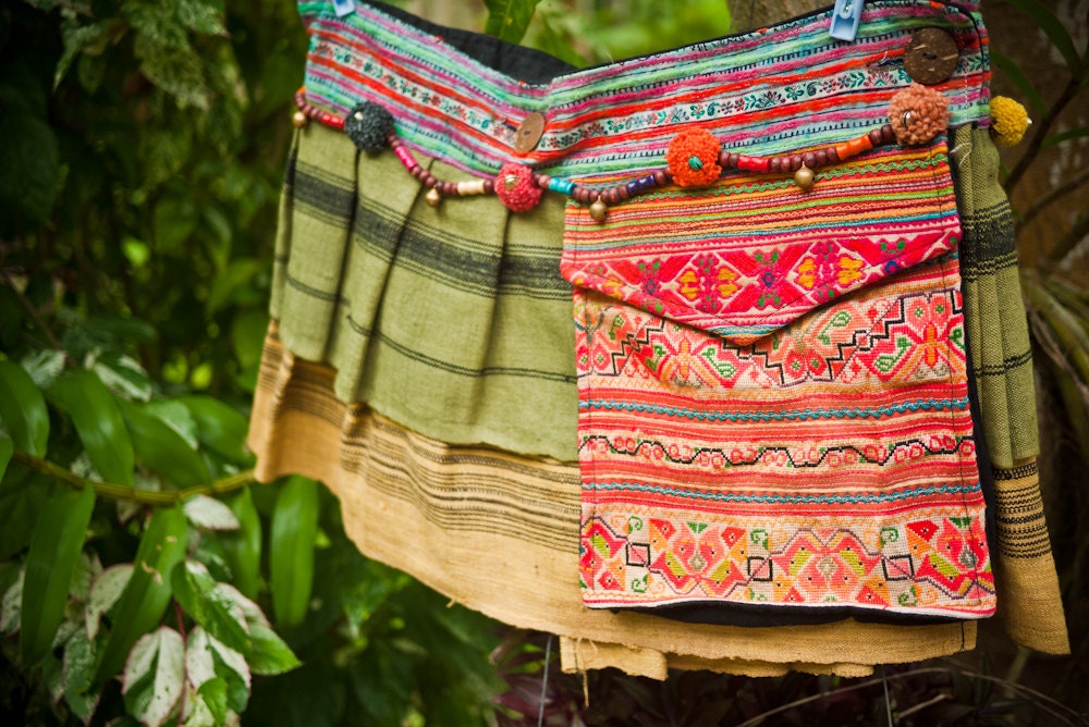 Dharma Tribal Hemp Mini Skirt