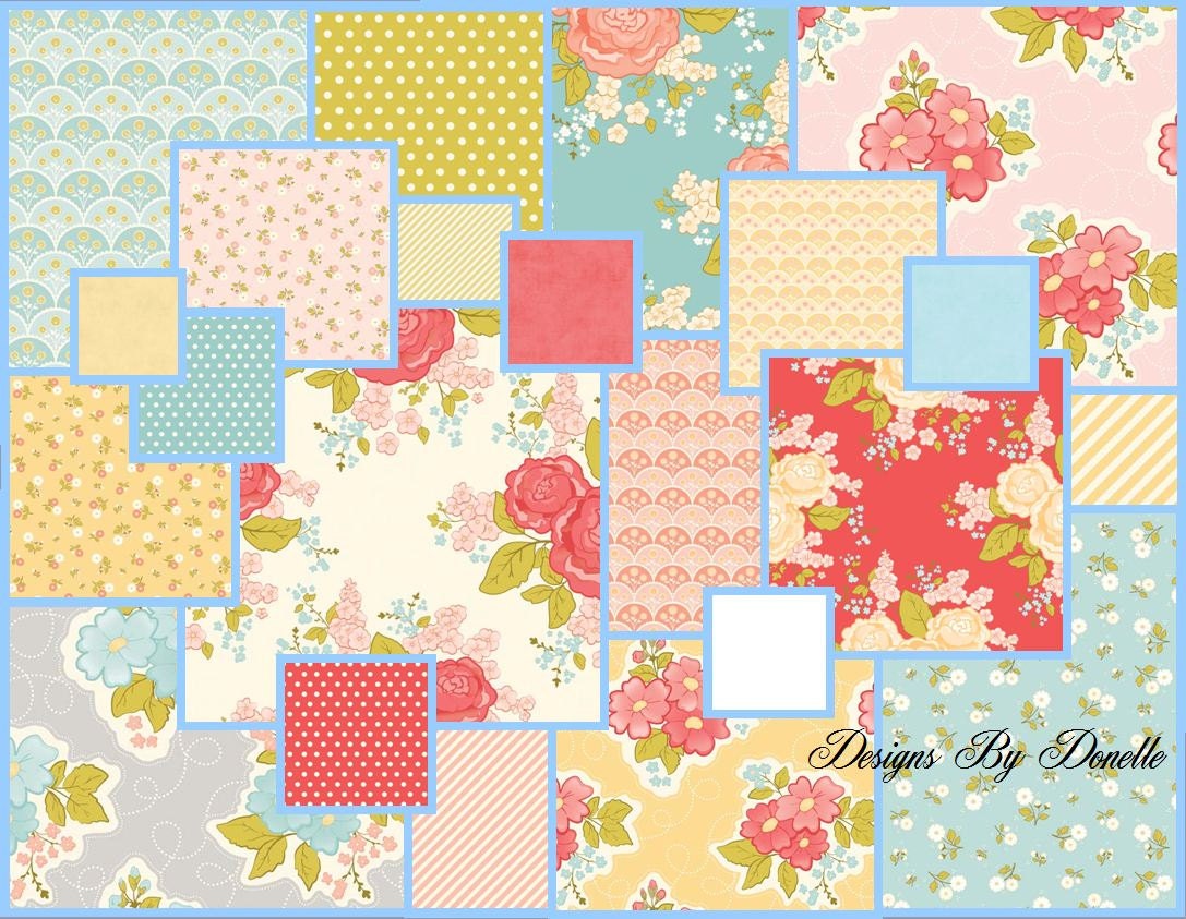 Riley Blake Designs, "MARGUERITE" By Stitch Studios (22) 5" Quilt Fabric Squares