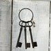 3 very large french antique keys